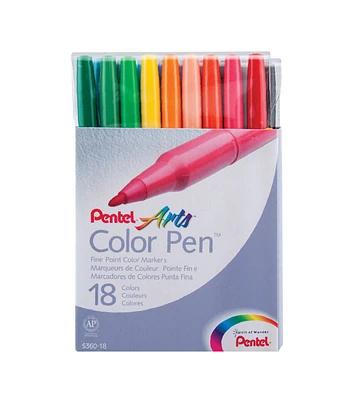 Pentel Color Pen Set, 18-Colors