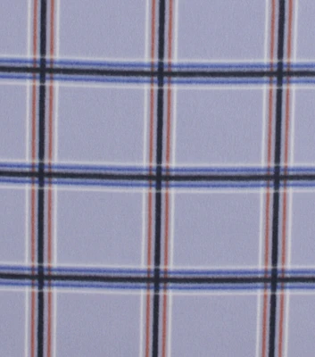 Pastel Purple Plaid Blizzard Prints Fleece Fabric