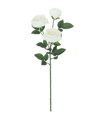 28" Cream Cabbage Rose Stem by Bloom Room