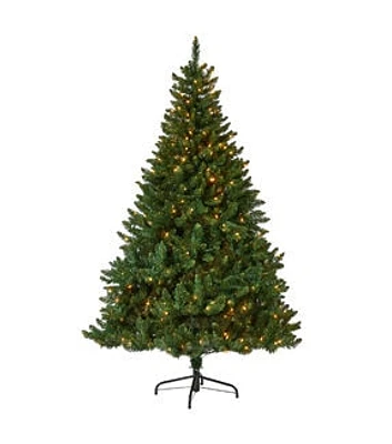 Nearly Natural 7' Clear Pre Lit Northern Rocky Spruce Christmas Tree