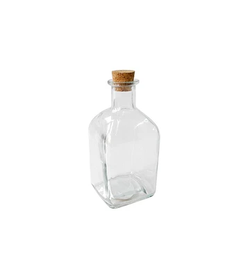 Clear 5.75" Mini Square Jar with Cork