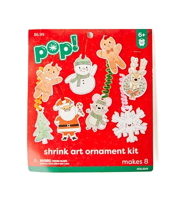 8ct Christmas Shrink Art Ornament Kit by POP!