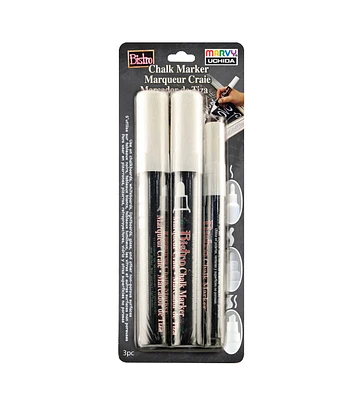 Marvy Uchida 3ct White Bistro Chalk Markers