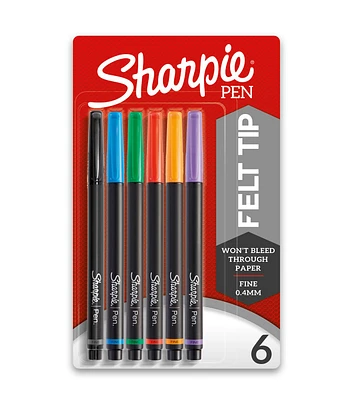 Sharpie 6ct Assorted Fine Point Pens