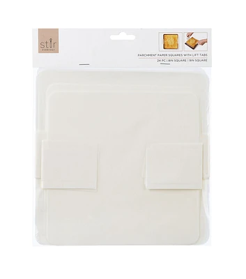 24ct Pre Cut Parchment Paper Squares With Lift Tabs by STIR