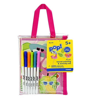 10ct Flamingo Mini Travel Coloring Kit by POP!