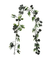 69" Boxwood & Eucalyptus Leaf Garland by Bloom Room