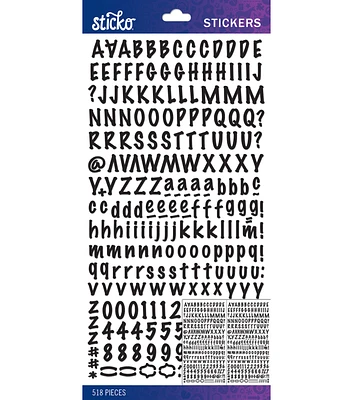 Sticko Black Marker Alphabet Stickers