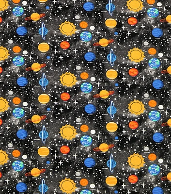 Solar System Names Super Snuggle Flannel Fabric