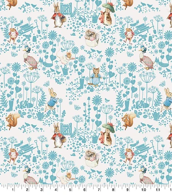 Peter Rabbit Garden Icons Cotton Fabric