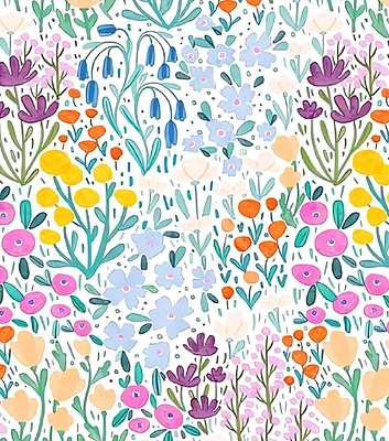 20212536 2 PINK BLUE YLLW FLORAL FIELDS