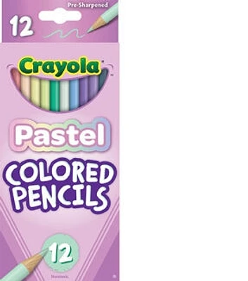 Crayola 12ct Nontoxic Pastel Colored Pencils