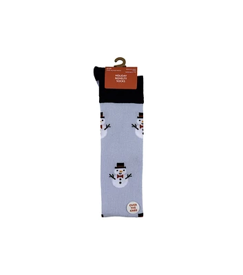 1 Pair Christmas Snowman Over The Knee Sock by Happy