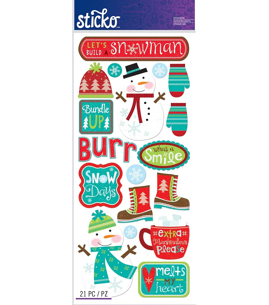 Snowmen Large Stickers