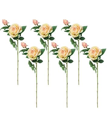 Northlight 26" Real Touch Rose Stems 6ct