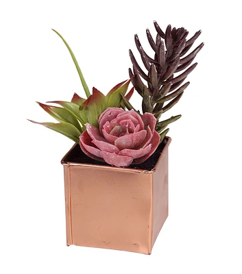 Northlight 7" Artificial Potted Mixed Succulent Arrangement