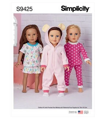 Simplicity S9425 Doll Clothes Sewing Pattern