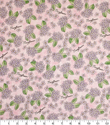 Massachusetts Cotton Fabric State Flower