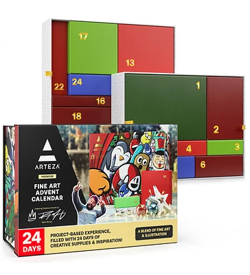 Arteza 24 Day 2024 Illustrator Christmas Advent Calendar