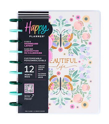 Happy Planner 12 Month 2025 Folk & Flora Classic Dashboard Planner