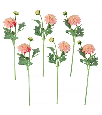 Northlight 23" Pink Dahlia Floral Stems 6ct