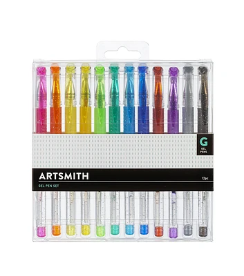 12ct Multi Color Glitter Gel Pens by Artsmith