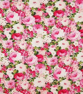 Pink Lovely Floral Premium Cotton Fabric