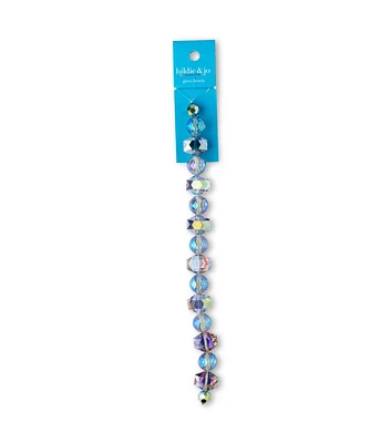 7" Iridescent Blue Glass Bead Strand by hildie & jo