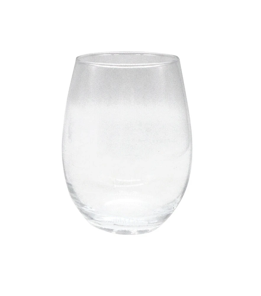 7" Clear Stemless Wine Glasses by Park Lane