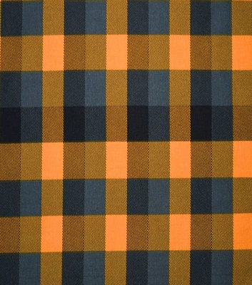 Orange Buffalo Check Cotton Fabric