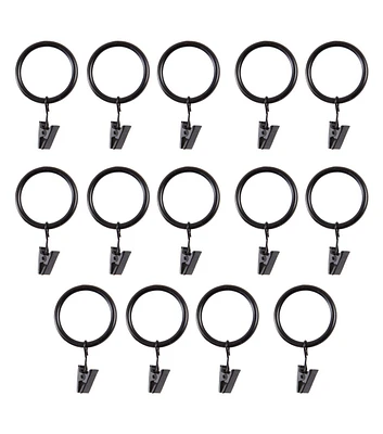 Kenney 1 1/4" Clip Rings Set of 14 Brown & Black