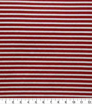 Red & White Striped Quilt Cotton Fabric by Quilter's Showcase