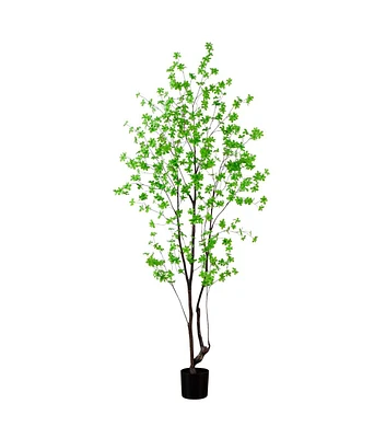 Nearly Natural 8' Minimalist Enkianthus Artificial Tree With Pot