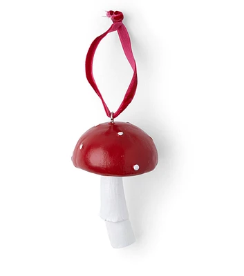 4" Christmas Red & White Mushroom Ornament by Place & Time