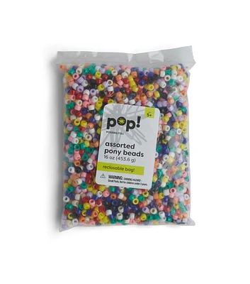 8mm Multi Colored Pony Beads by POP!