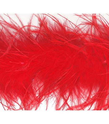 Wrights Trim Red Ostrich Feather Boa