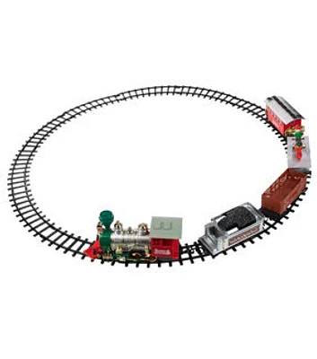 Northlight 35pc Silver & Red Lit Animated Classic Train Set With Sound