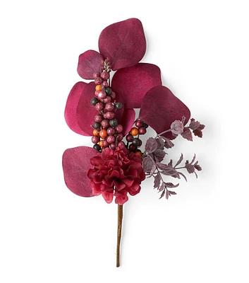 12" Fall Burgundy Hydrangea Berries Pick by Bloom Room