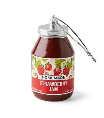 4" Christmas Strawberry Jam Glass Ornament by Place & Time