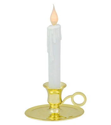 Northlight 8" Pre-Lit LED White Christmas Candle Lamp With Handle Base