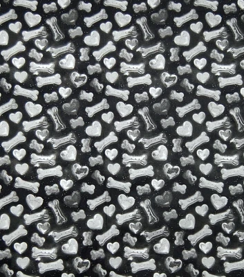 Galaxy Dog Bones on Black Novelty Cotton Fabric