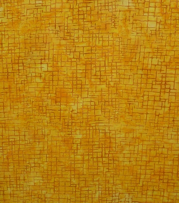 Mustard Yellow Crosshatch Batik Cotton Fabric