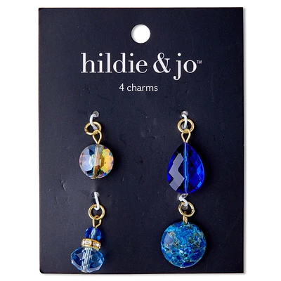 4ct Gold & Blue Crystal Charms by hildie & jo