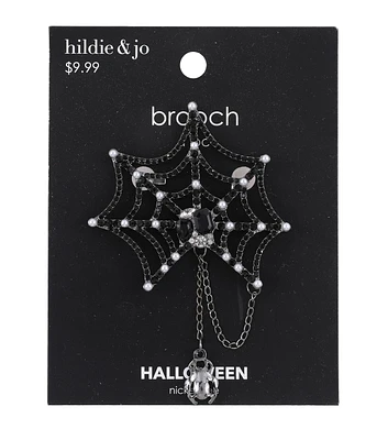 3" Halloween Spiderweb Brooch by hildie & jo