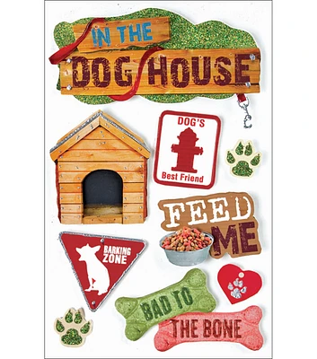 Paper House Pet 3 D Stickers Dog