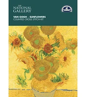 DMC 10" x 12.5" Van Gogh Sunflower Cross Stitch Kit