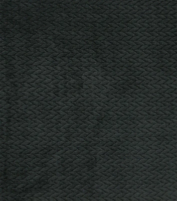 Embossed Zigzag on Black Sew Lush Fleece Fabric