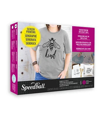 Speedball 13ct Screen Printing Beginner Craft Vinyl Kit