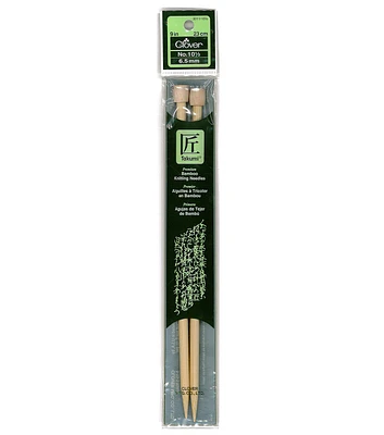 Clover 9" Bamboo Size Single Point Knitting Needle Set