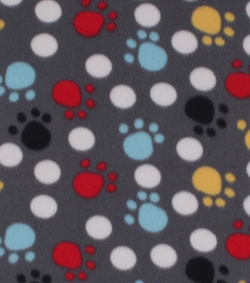 Dog Paws Blizzard Fleece Fabric